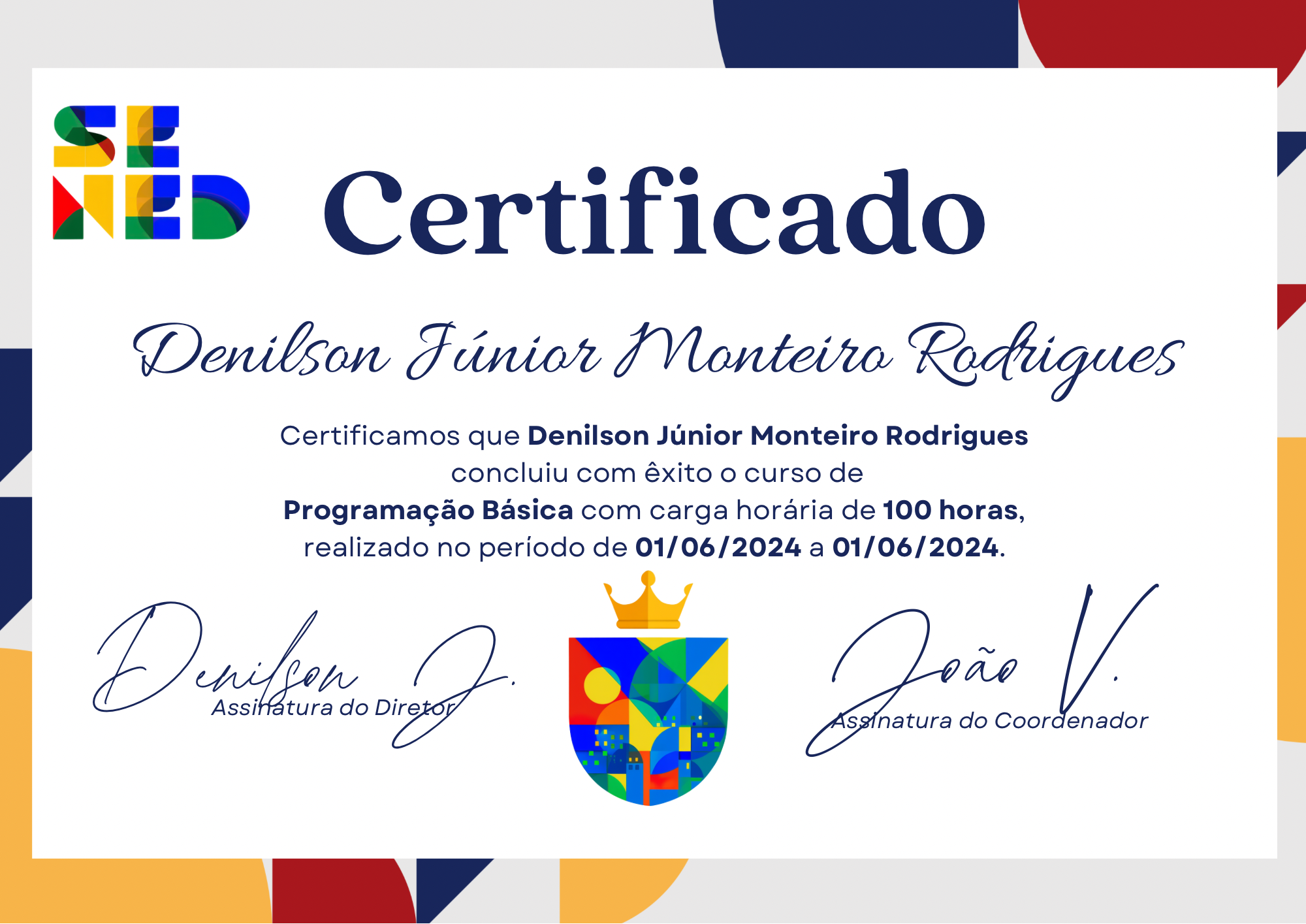 Certificado SENED